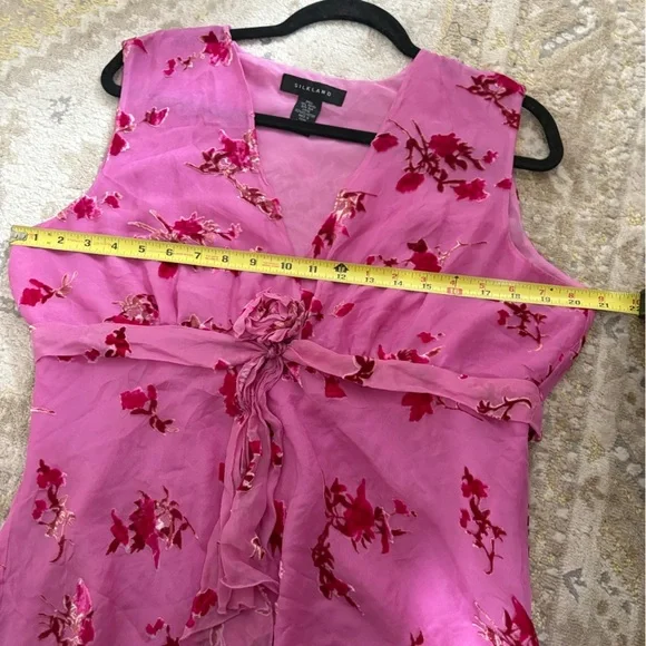 Vintage Y2K Silk Blend Crushed Velvet Top - Picture 6 of 8